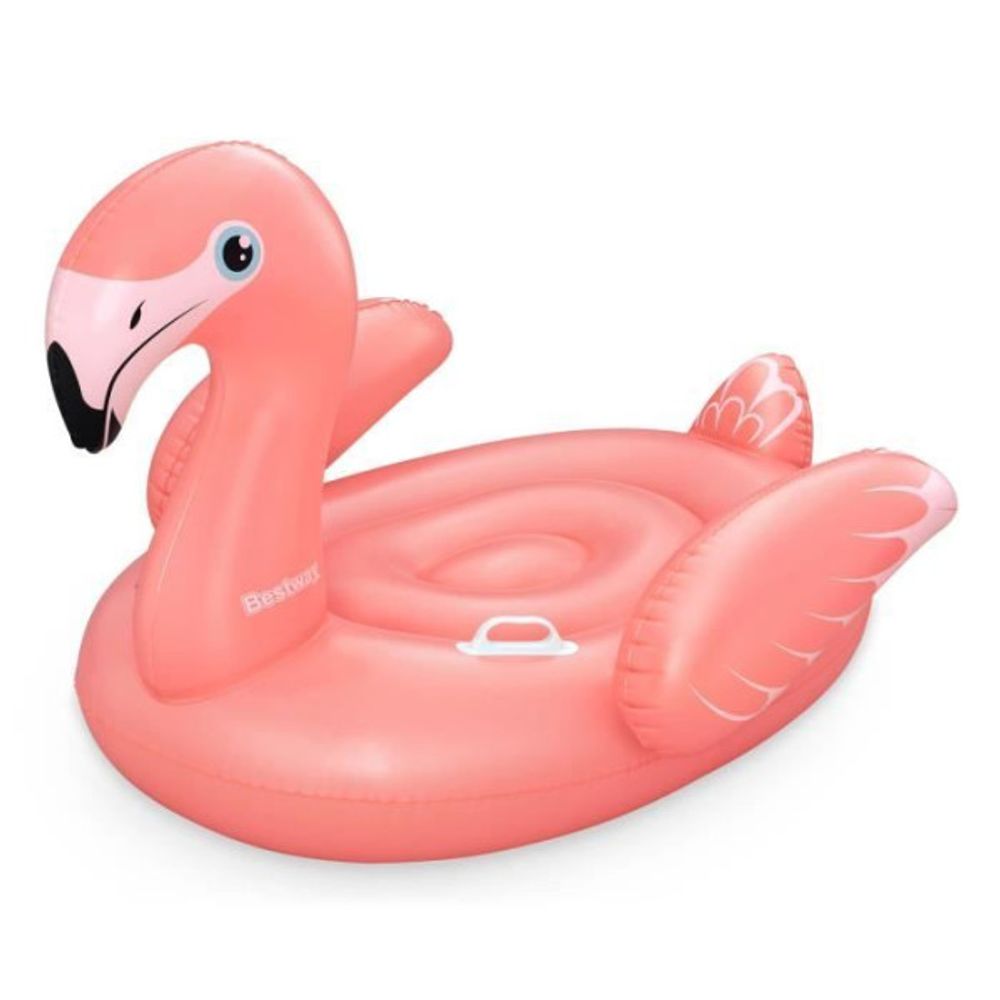 Bouée a chevaucher - bestway - flamant rose - 138 x 107 cm