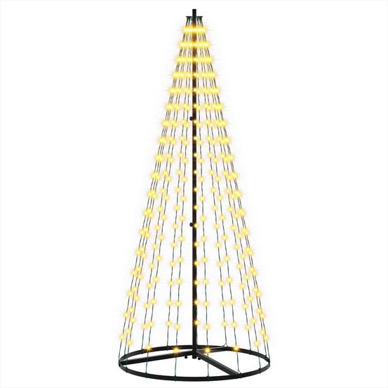 Arbre de noël led 165 cm 270 led blanc chaud fer noir