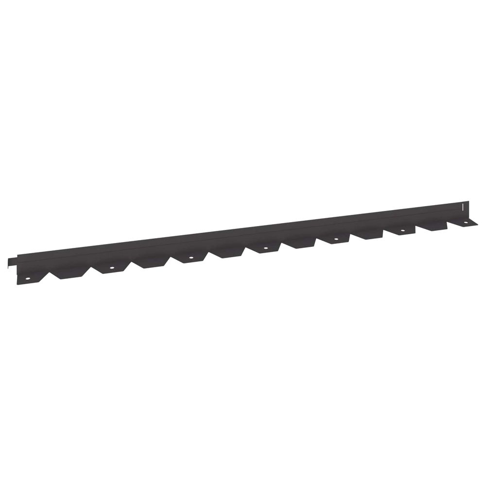 Bordure de pelouse 30 pc 102 x 4 x 4 cm acier noir