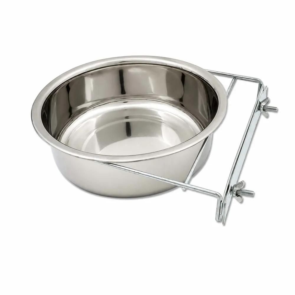 Mangeoire chenil acier inoxydable 23 cm fixation sur chenil 2,8l