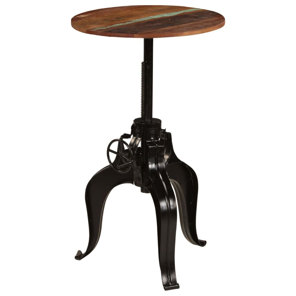 Table de bar bois de récupération massif 60x(76-110) cm