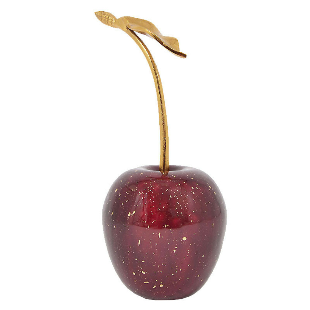 Cerise décorative diana bordeaux aluminium 16x16x33cm