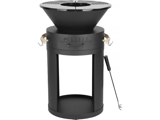 Barbecue plancha brasero a charbon et bois