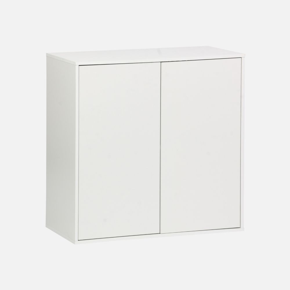 Module de rangement décor bois 2 portes l 70 x p 35 x h 70 cm - kompo