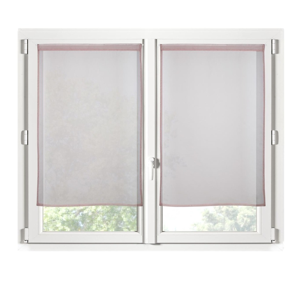 Paire de rideaux voile brise bise roselin 60 x 90 cm