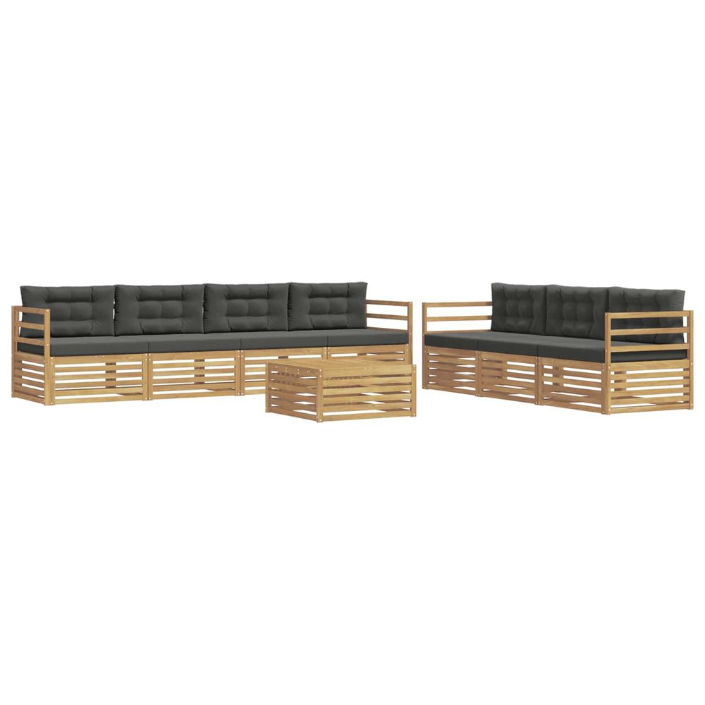 Ensemble de canapés d'extérieur 8 pc blanc et anthracite