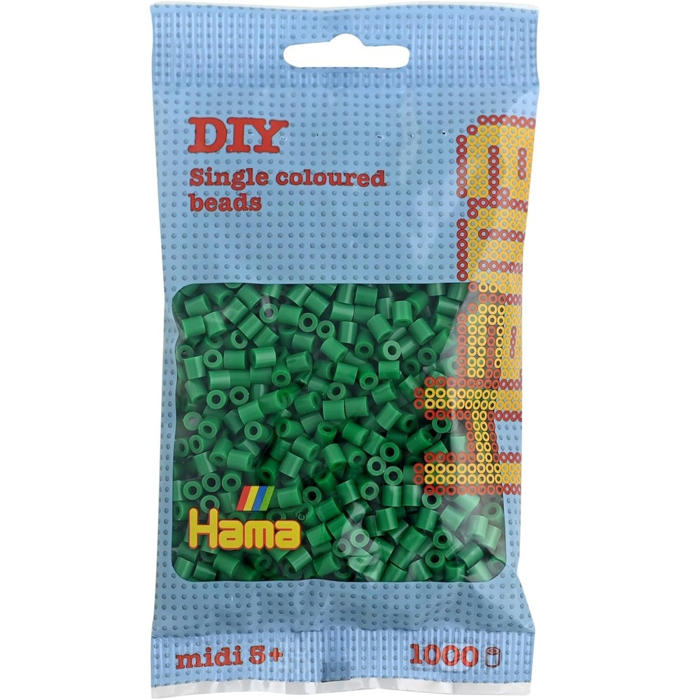 Sachet 1000 perles plastique midi vert