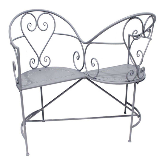 Banc 2 places en fer belle époque