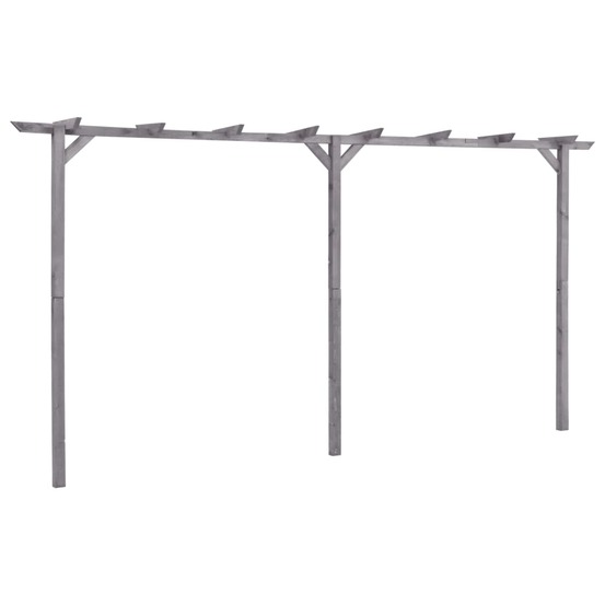 Pergola de jardin gris 400x40x205 cm bois de pin imprégné