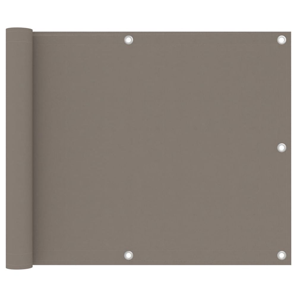 Écran de balcon taupe 75x400 cm tissu oxford