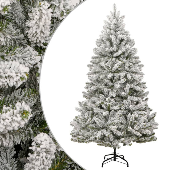 Sapin de noël artificiel à charnières avec neige floquée 300 cm