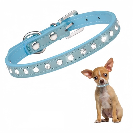 Colliers pour chats et chiens en diamantbleu m