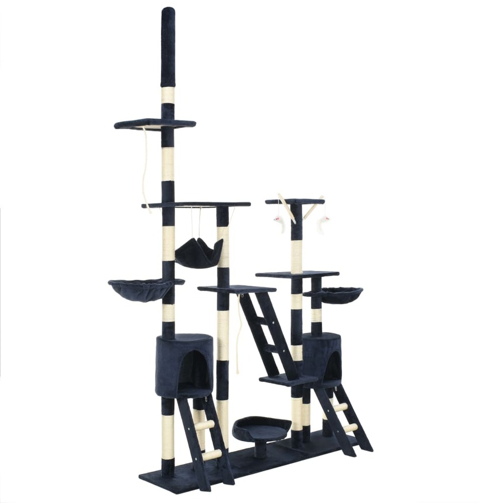 Arbre à chat avec griffoirs en sisal 230-250 cm bleu