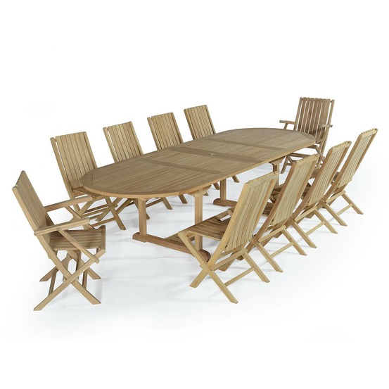 SALON DE JARDIN TECK SAMORA-(783900)