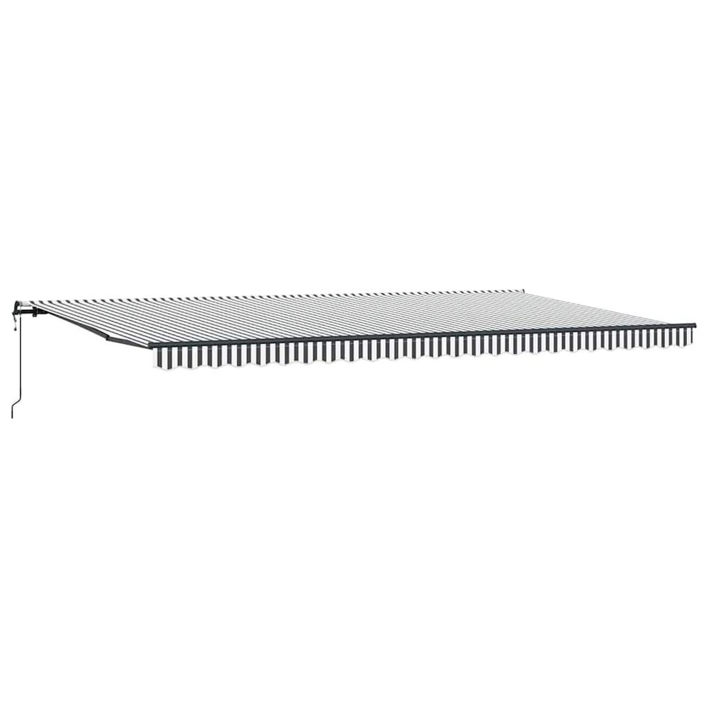 Auvent rétractable automatique anthracite blanc 600x300 cm