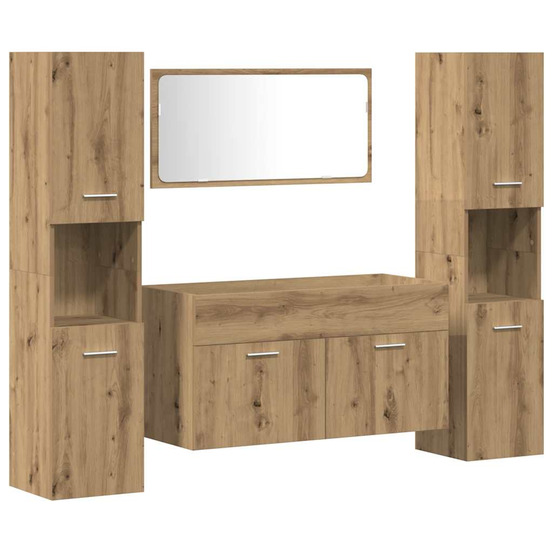 Ensemble de meubles salle de bain 4 pcs bois d'ingénierie