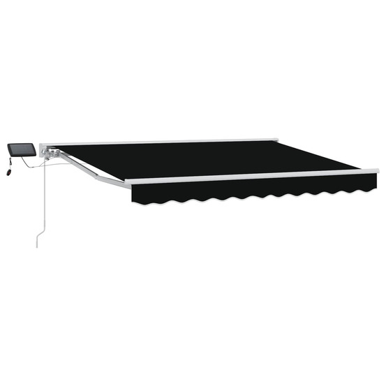 Cadre de store manuel avec leds noir et blanc 3,5 x 2,5 m