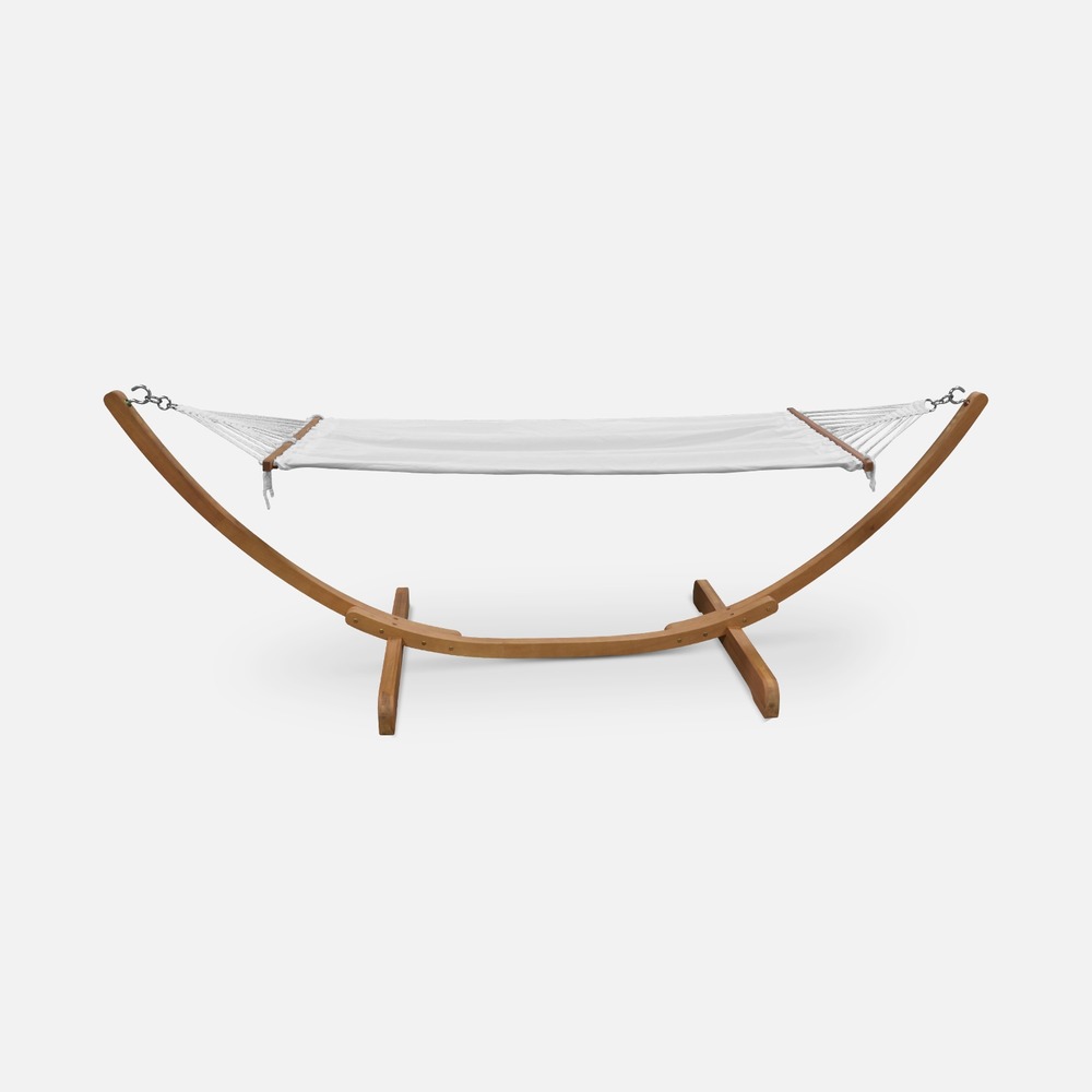 Hamac en bois - hamaca - hamac 317x100cm avec toile en coton