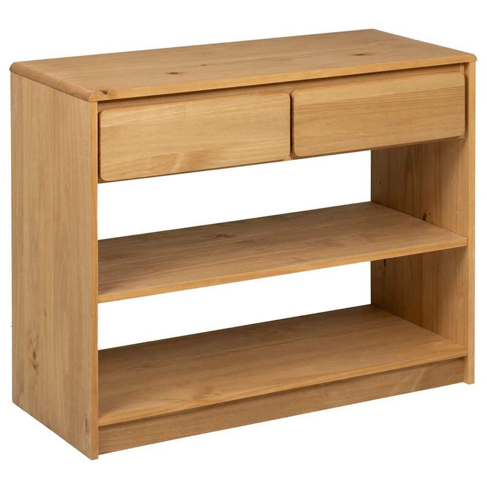 Table console sauda chêne 89,5x36,5x73 cm bois de pin massif