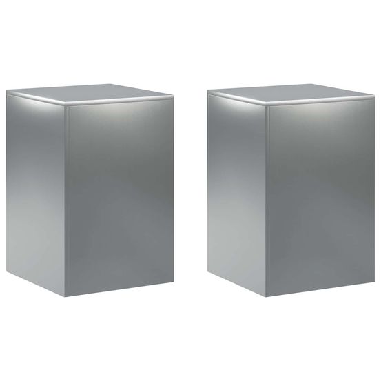 Support de plante 2 pcs argenté 40 x 40 x 60 cm