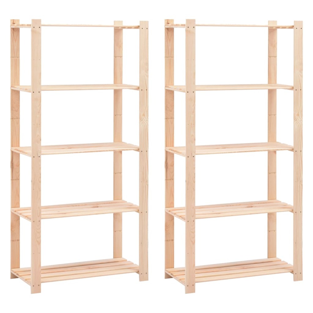 Étagères de rangement à 5 niveaux 2 pcs 80x38x170 cm 250 kg