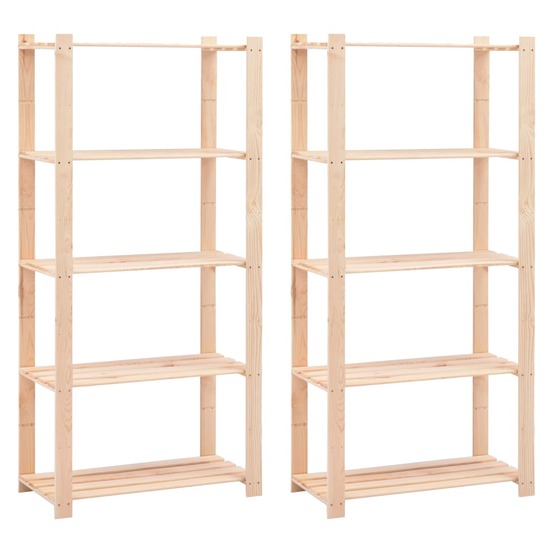 Étagères de rangement à 5 niveaux 2 pcs 80x38x170 cm 250 kg