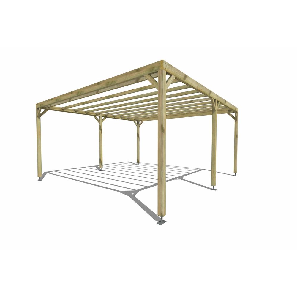 Pergola bois • 5m x 5m • indépendante • sens profondeur • livraison comprise