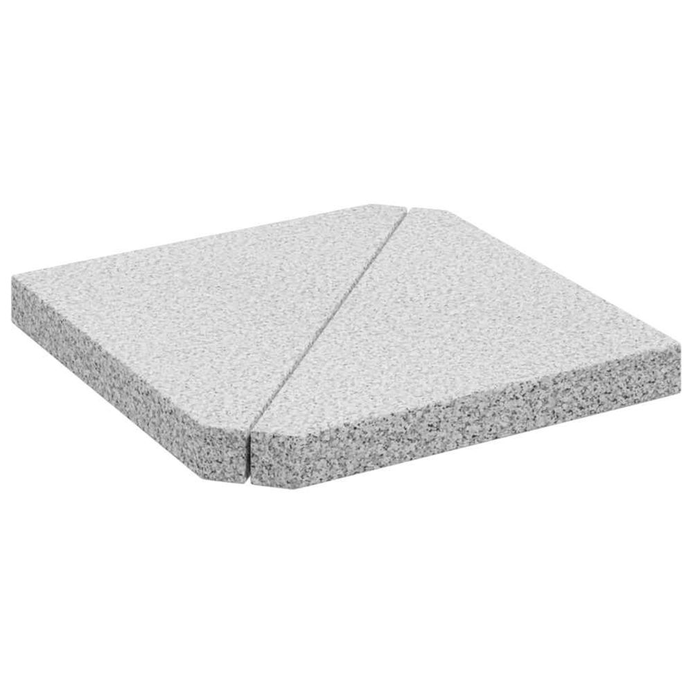 Lot de 2 disques de poids triangulaires pour parapluie en granit gris 14 kg