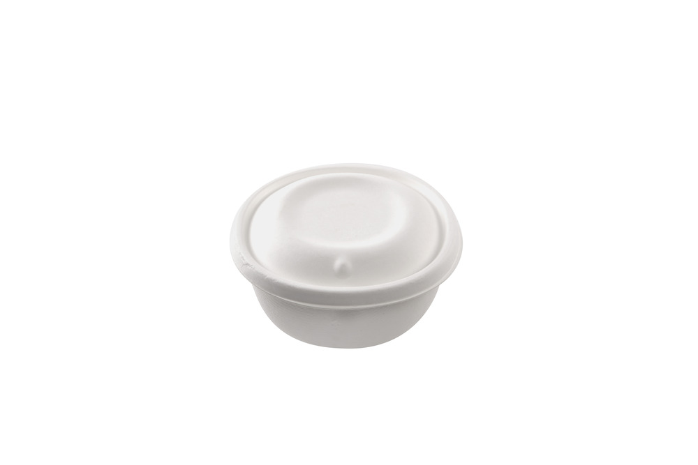Eko bowl 500 ml - bol + couvercle blanc en canne à sucre 500 ml - 180 unités - betik