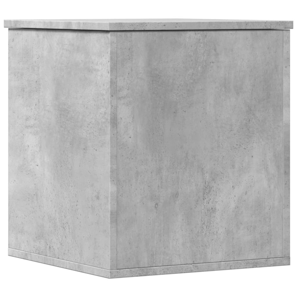 Boîte de rangement gris béton 40x42x46 cm bois d'ingénierie