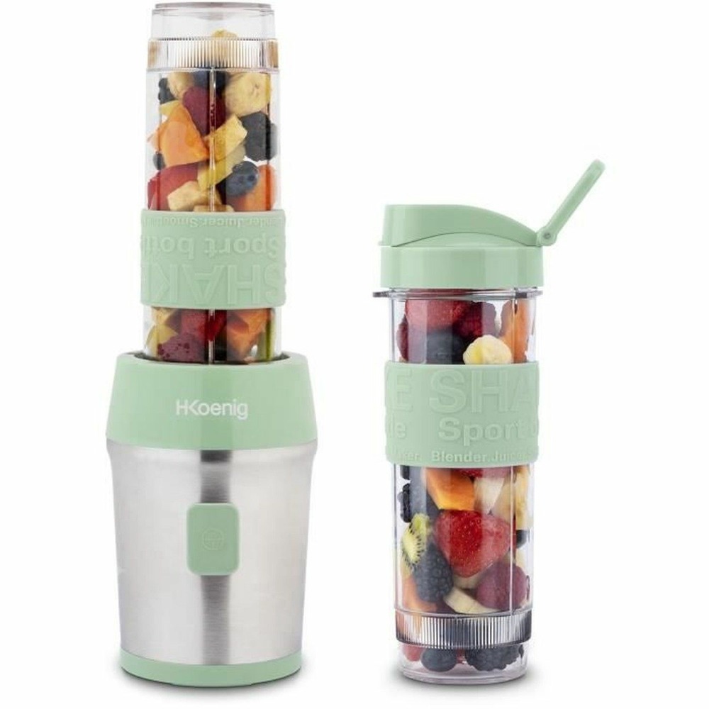 Mini blender 300 w - 570 ml - vert pastel - 2 gourdes incluses