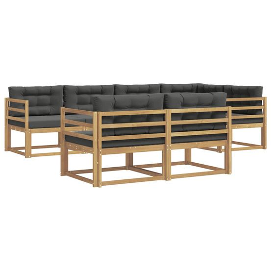 Ensemble de canapés d'extérieur 6 pc blanc et anthracite