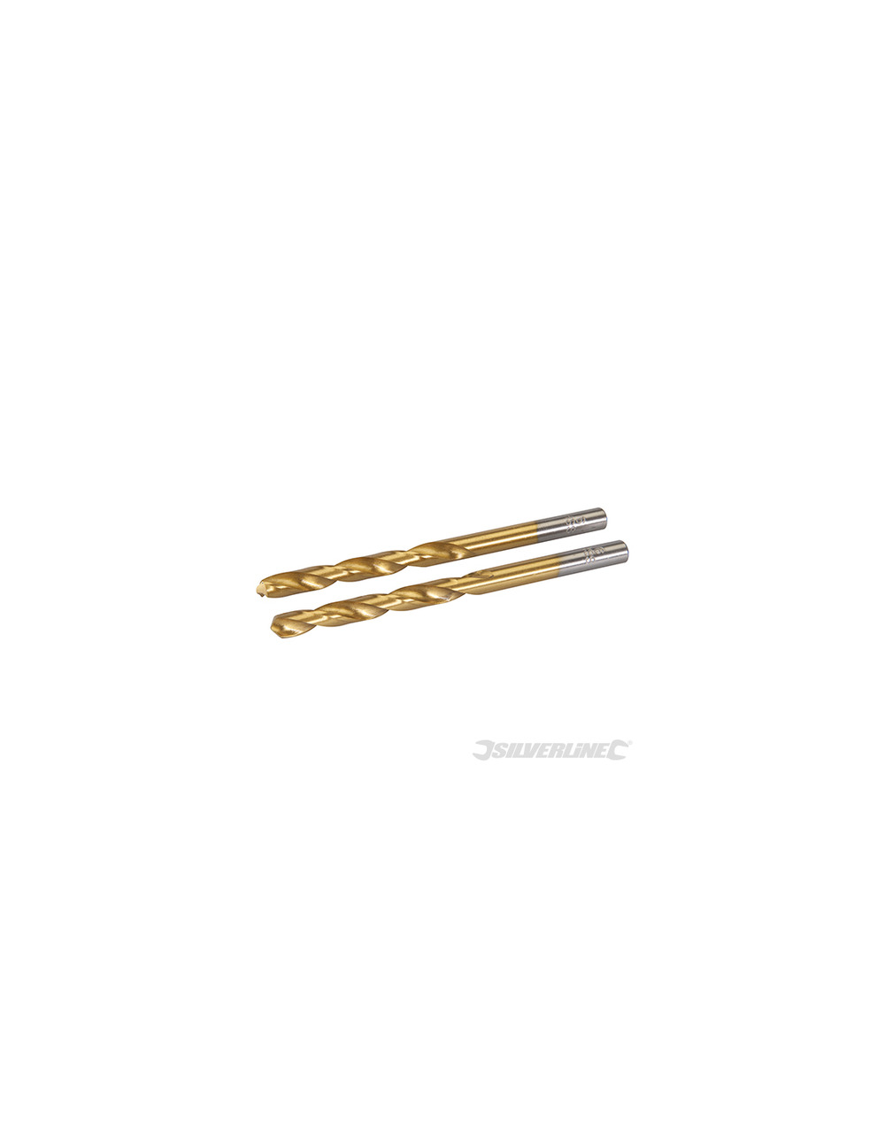 Silverline - mèches en acier rapide hss titané, 2 pcs - 6,0 mm