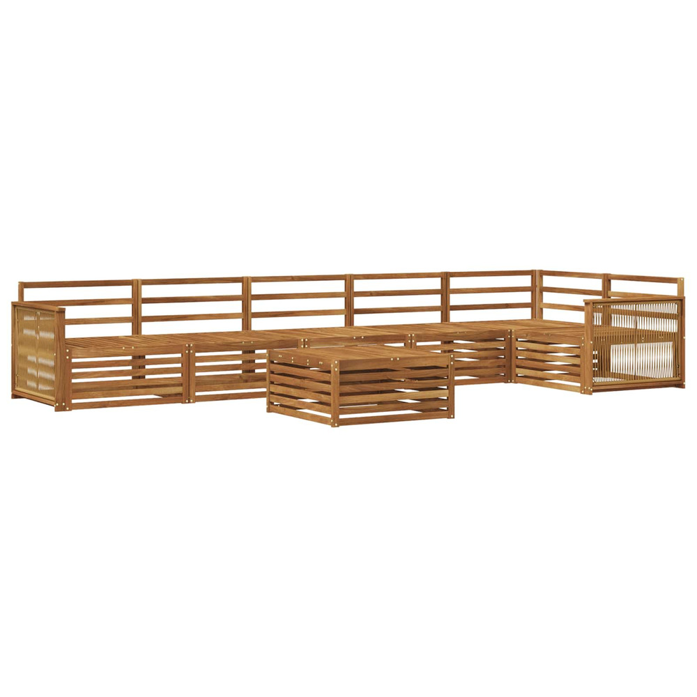 Ensemble de canapés d'extérieur 7 pcs naturel
