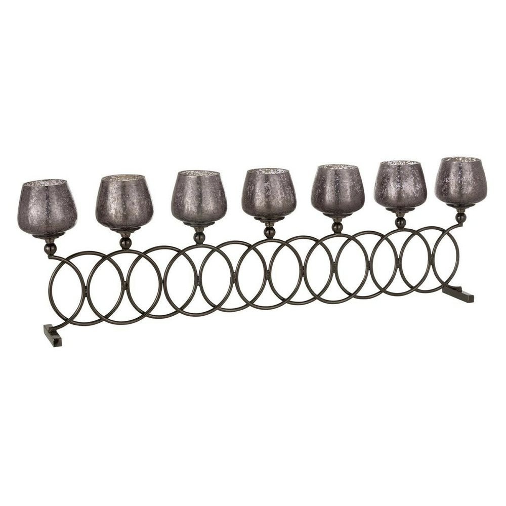 Lot de 8 photophores avec anneaux 