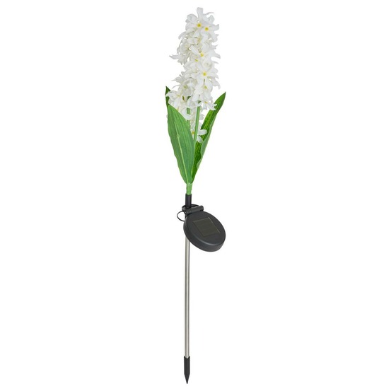 Balise d'extérieur solaire fleur h75cm blanc