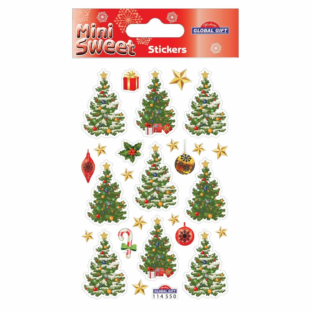 Stickers sapins de noël traditionnels
