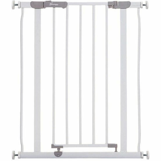 Barrière de sécurité montée par pression - 61-67 x 76 cm - double verrouillage - blanc
