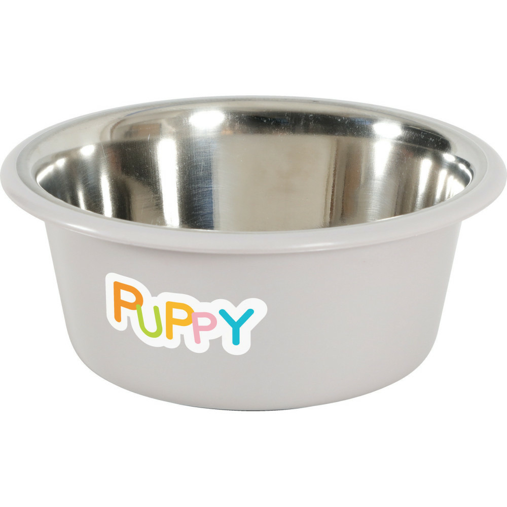 Ecuelle inox puppy ø 16.5 cm couleur taupe pour chien