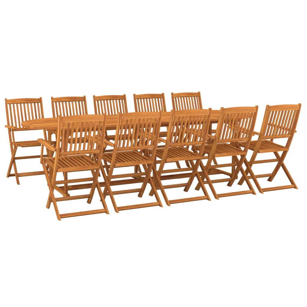 Ensemble à manger de jardin 11 pcs 280x90x75 cm bois d'acacia