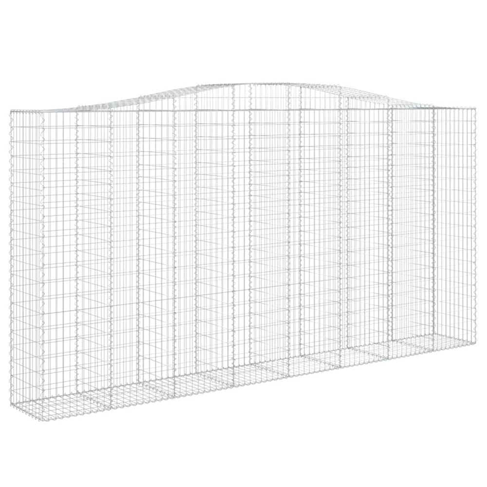 Panier de gabions arqué 400x50x200/220 cm fer galvanisé