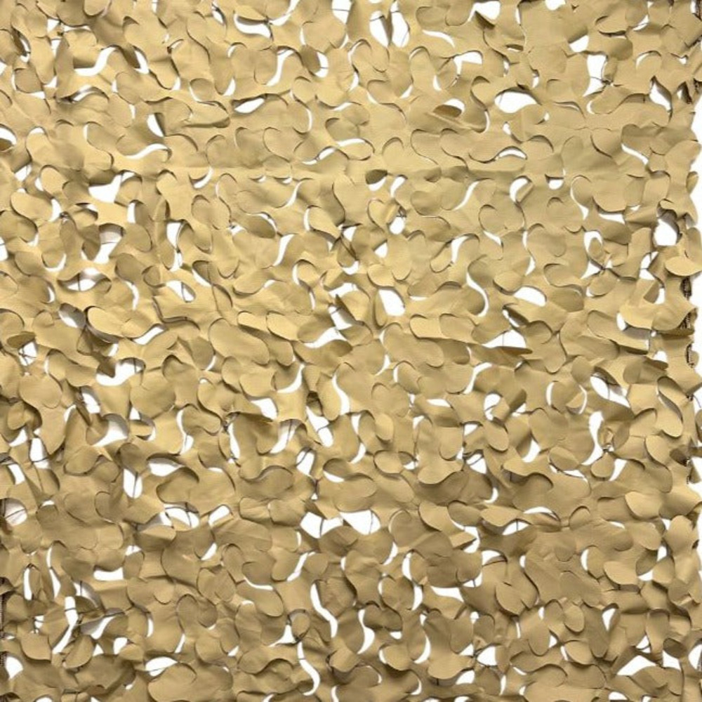 Filet de camouflage renforcé câble acier sable 3x4m