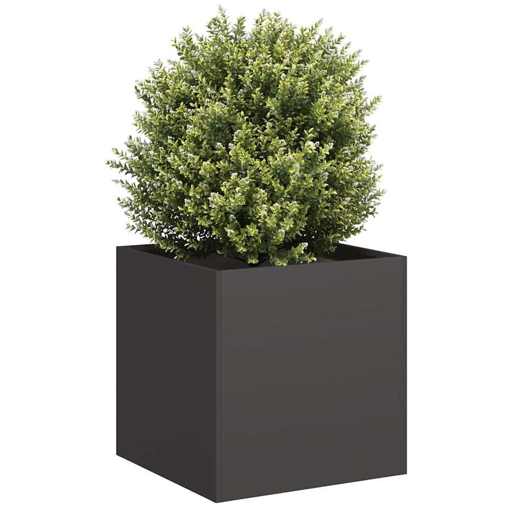 Carré potager acier laminé à froid pour jardin terrasse noir 40x40cm