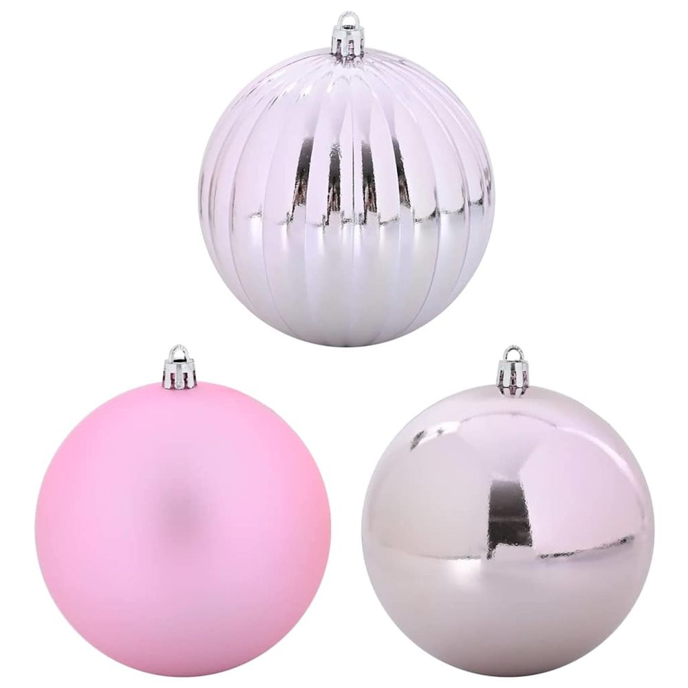 Ensemble de boules de noël xl 9 pc rose ø 15 cm plastique