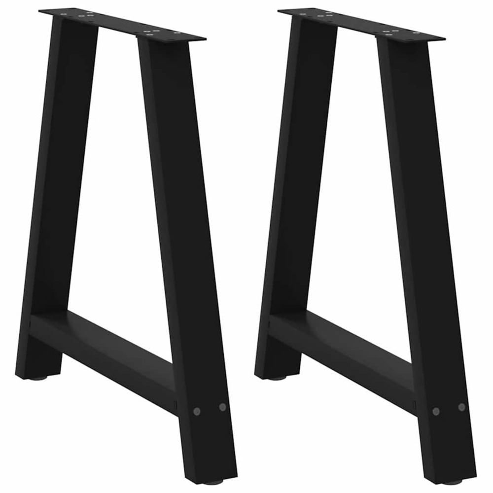 Pieds de table à manger en forme de a, 2 pièces, noir, 70 x (72-73) cm, acier