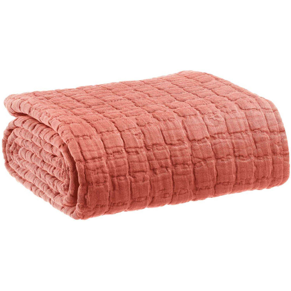 Plaid en coton swami 130 x 200 cm pêche