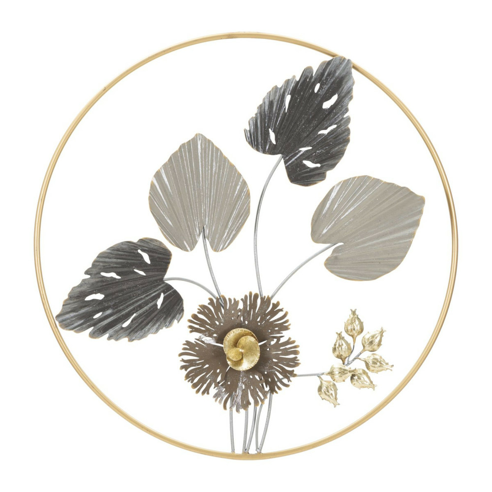 Décoration murale ronde en métal 