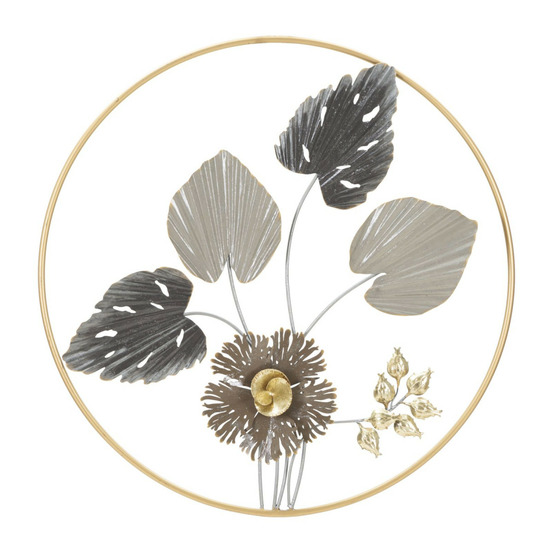 Décoration murale ronde en métal