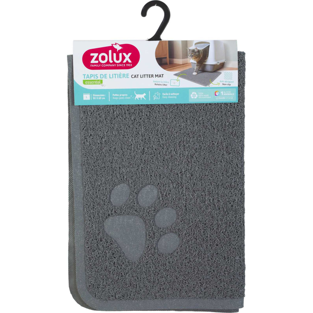 Tapis gris pour maison de toilette l - 60 x 90 cm