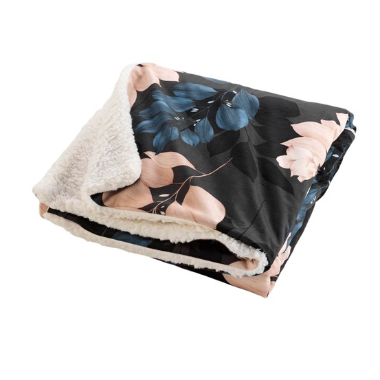 Plaid sherpa belline fleurie